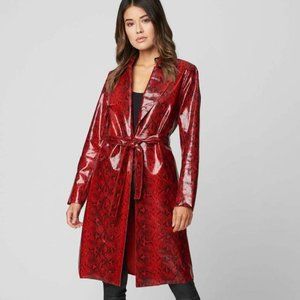 Blank NYC King Cobra Trench Coat Red Jacket